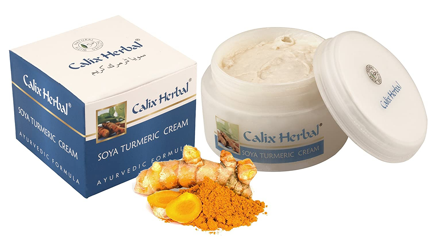 Calix Herbal Soya Turmeric Cream for Skin Strengthening and Moisture Retention,250g
