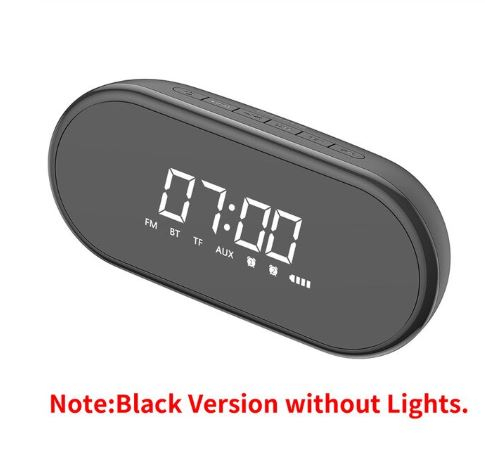 Baseus Encok E09 Bluetooth Speaker Night Light With Alarm Clock, Portable Wireless Speaker Sound System For Bedside And Desk - Bluetooth Speaker-Black
