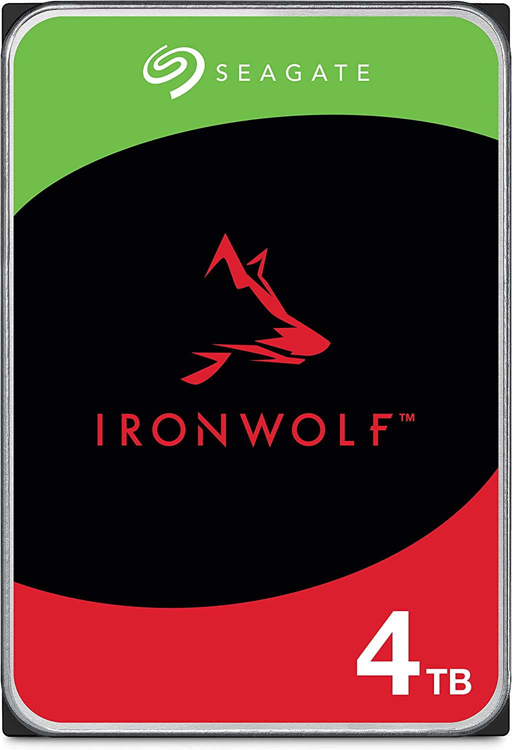 Seagate 4TB IronWolf NAS SATA Hard Drive 6Gb/s 256MB Cache 3.5-Inch Internal Hard Drive for NAS Servers, Personal Cloud Storage (ST4000VN008)