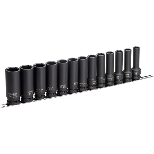 Stanley Deep Impact Socket Set 1/2" Sqdr (13 Pcs)