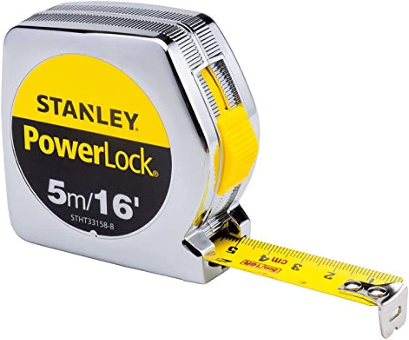 Stanley Measuring Tape Power Lock, 5M/16 Feet, 19mm (STHT33158-8)