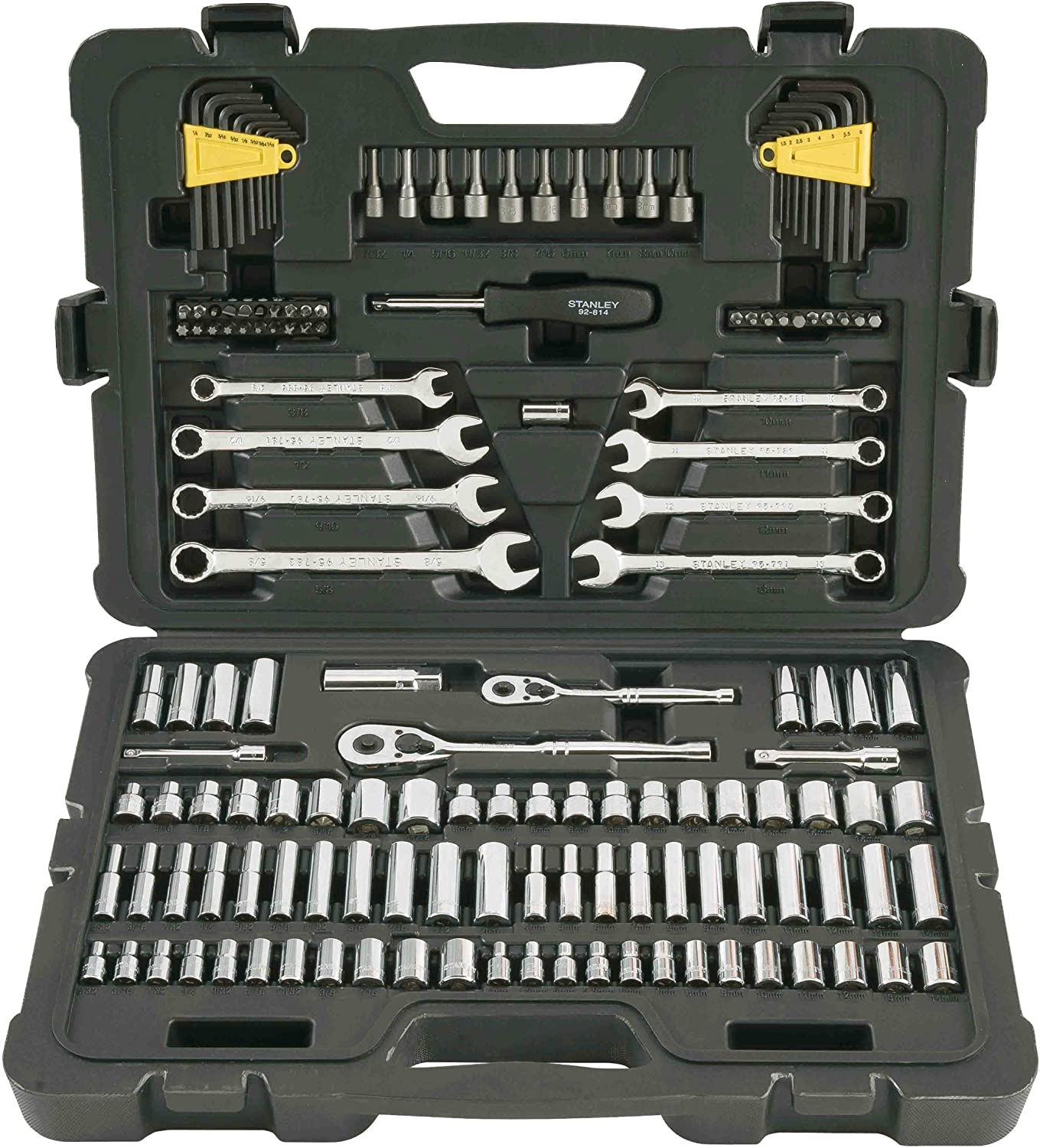 Stanley Socket Set 145 Pcs 1/4" Sqdr & 3/8" Sqdr