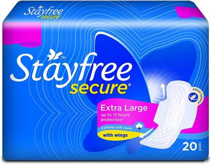 Stayfree Secure Cottony Soft with Wings - XL 20 Pcs