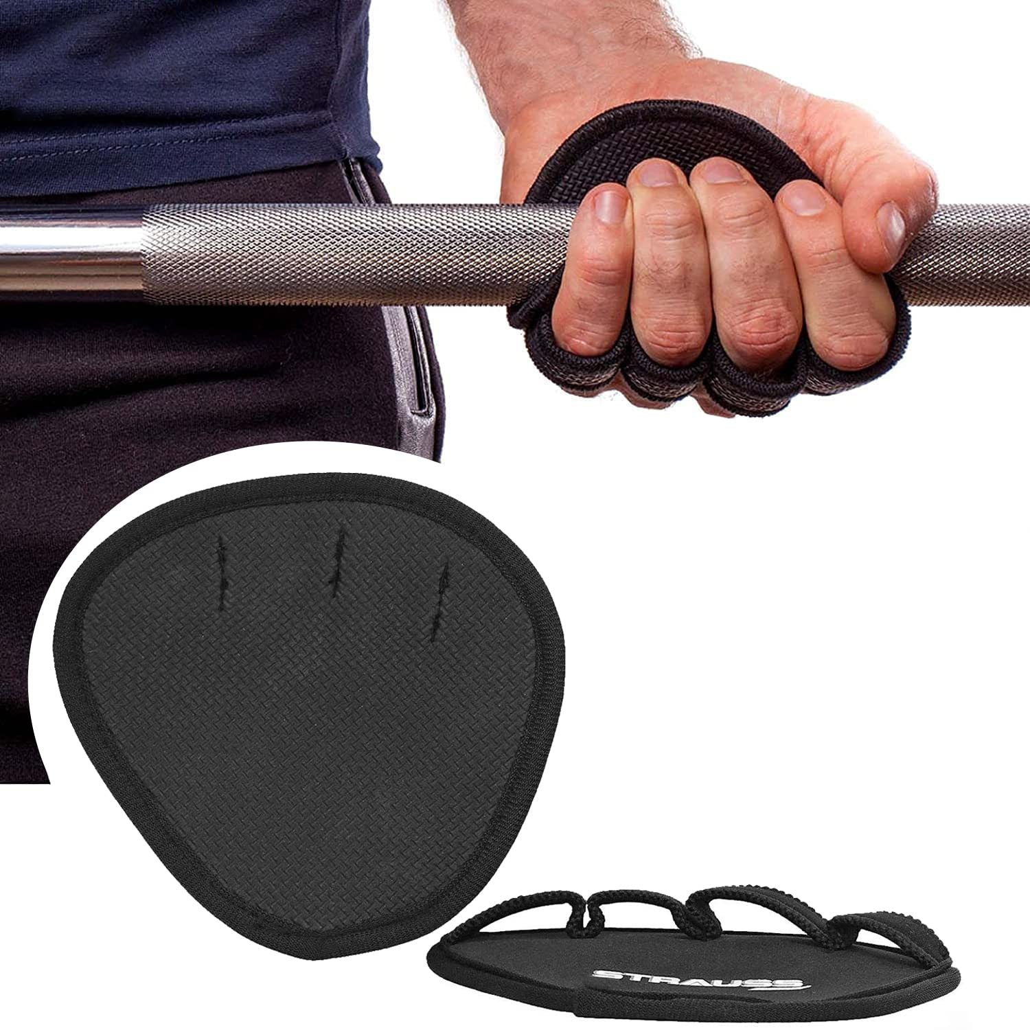 Strauss Weight Lifting Grip, (Black)