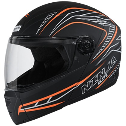 Studds Ninja Elite Super D5 Decor Matt Black N10 (L)