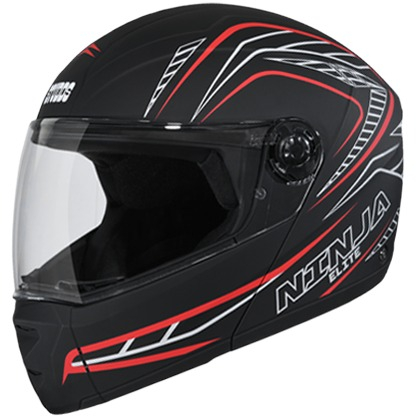 Studds Ninja Elite Super D5 Decor Matt Black N2 (L)