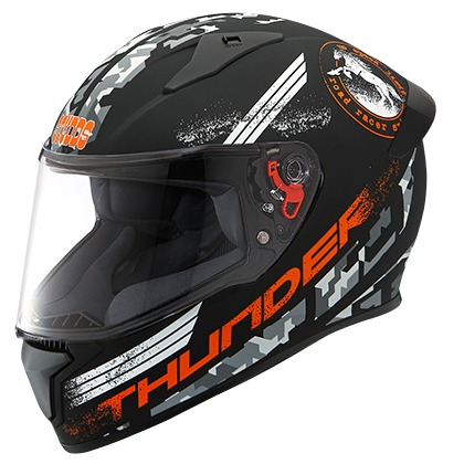 Studds Thunder D2 Decor with Spoiler - Matt Black N10 (L)
