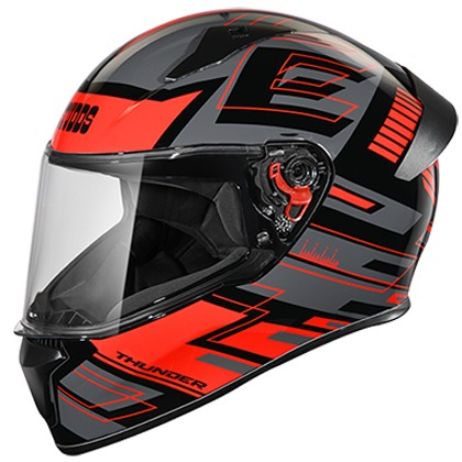Studds Thunder D3 Decor with Spoiler - Black N2 (L)