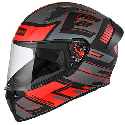 Studds Thunder D3 Decor with Spoiler - Matt Black N2 (L)