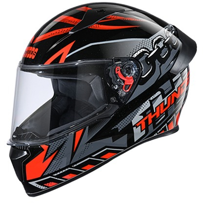 Studds Thunder D5 Decor with Spoiler - Black N2 (L)