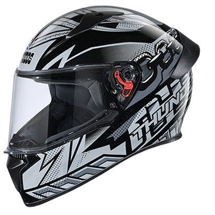 Studds Thunder D5 Decor with Spoiler - Black N4 (L)