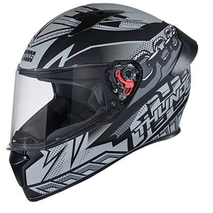 Studds Thunder D5 Decor with Spoiler - Matt Black N4 (L)
