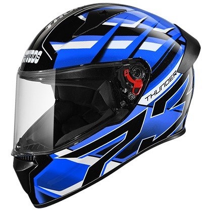 Studds Thunder D6 Decor With Spoiler - Black Blue N1 (L)