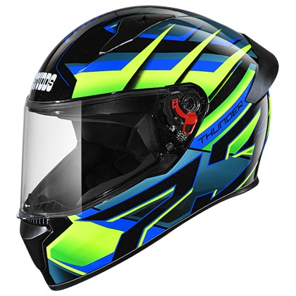 Studds Thunder D6 Decor With Spoiler - Black Green N1 (L)