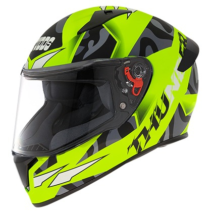 Studds Thunder D7 Decor With Spoiler - Matt Neon Yellow N9 (L)