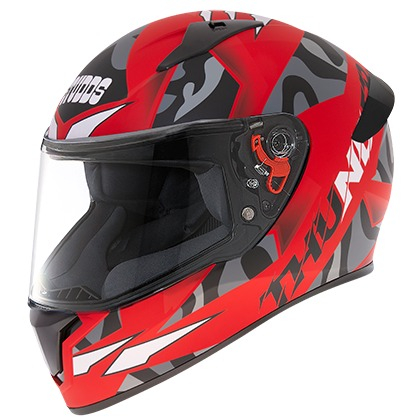 Studds Thunder D7 Decor With Spoiler - Matt Red N9 (L)