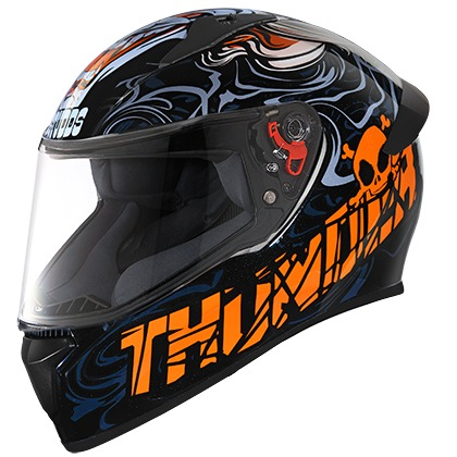 Studds Thunder D9 Decor With Spoiler - Black N10 (L) 