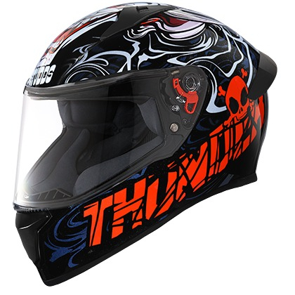Studds Thunder D9 Decor With Spoiler - Matt Black N2 (L)