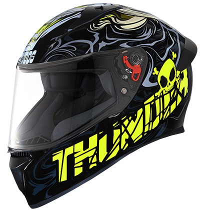 Studds Thunder D9 Decor With Spoiler - Matt Black N5 (L) 