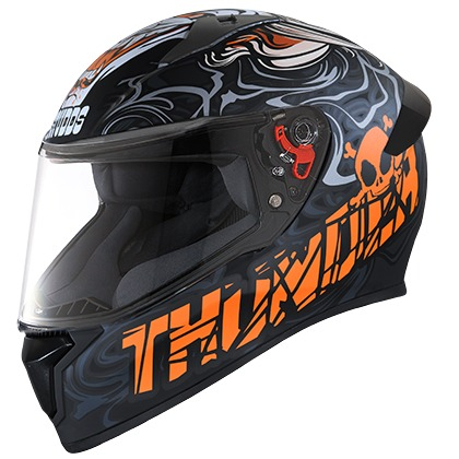 Studds Thunder D9 Decor With Spoiler - Matt Black N10 (L) 