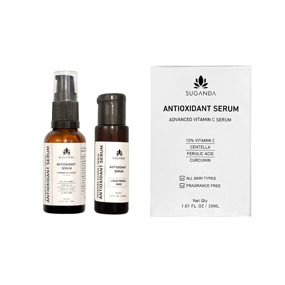 Suganda Antioxidant 10% Vitamin C Face Serum with Ferulic Acid, Centella Asiatica & Curcumin - 30 ml