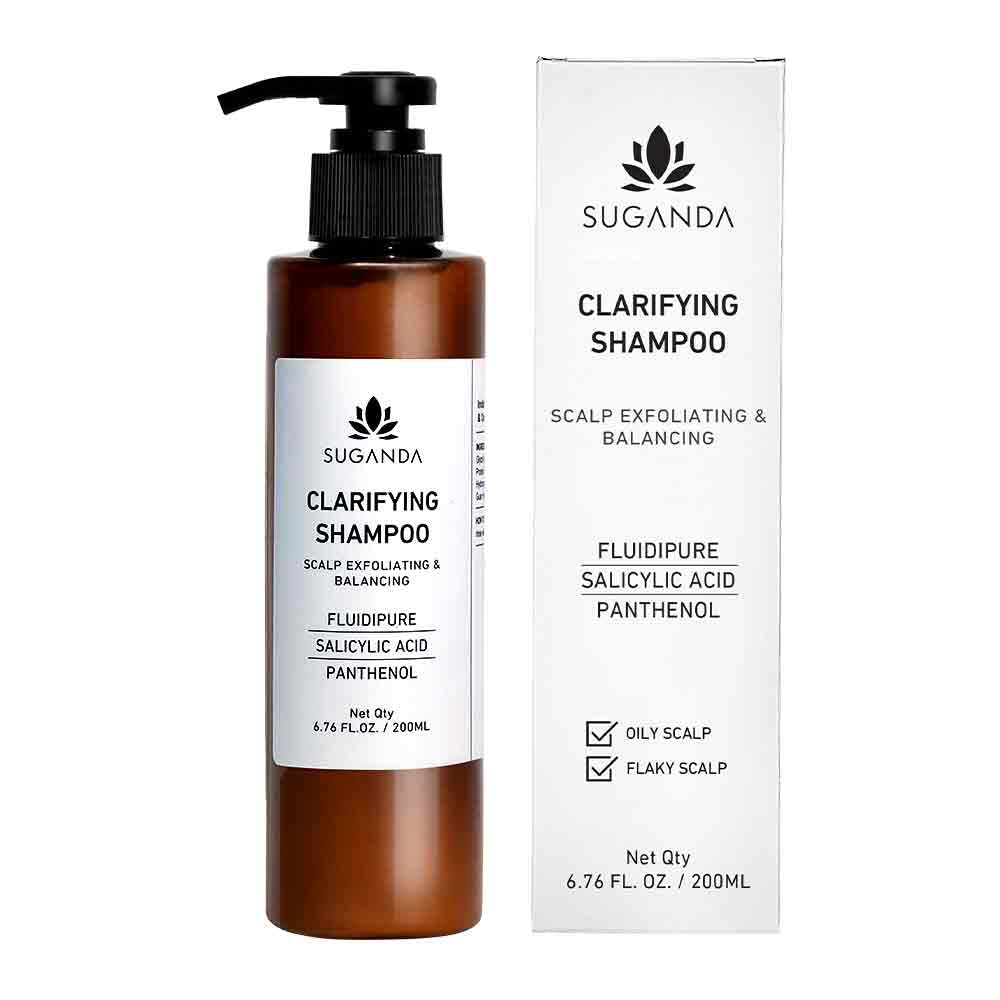 Suganda Clarifying Shampoo | Scalp Exfoliating & Balancing | For Oily Scalp & Buildup - 200 ml