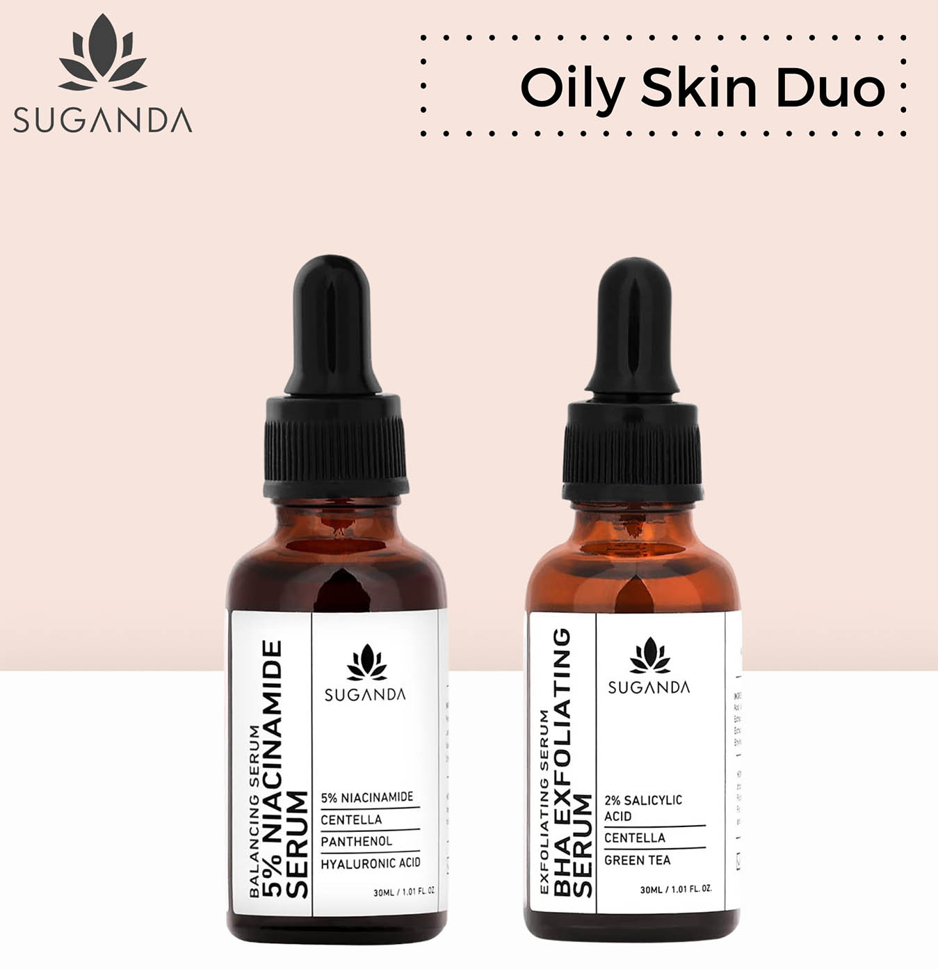 Suganda Oily Skin Duo (5% Niacinamide Serum 30ml + BHA Serum 30ml)
