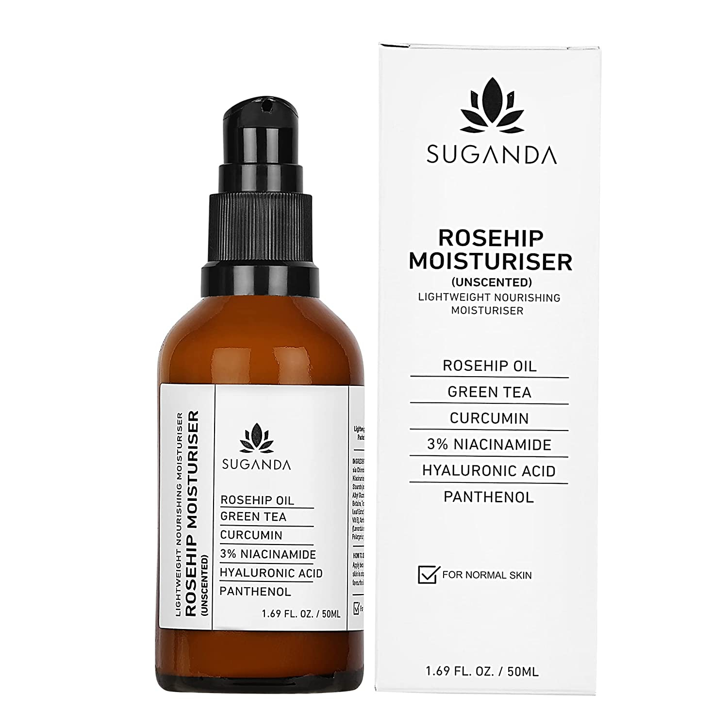Suganda Rosehip Moisturiser for All Skin Types - 50 ml