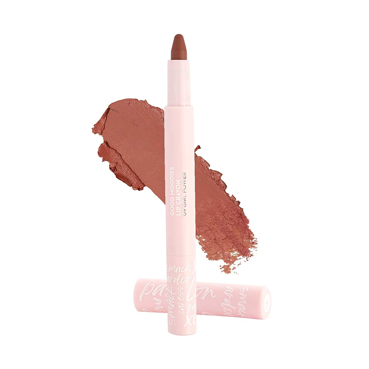 SUGAR Cosmetics - Good Moodies - Lip Crayon - 09 Girl Power (Brown Nude Lip Shade) - 1 gm - Ultra Matte Finish, Transferproof and Smudgeproof - Lasts Up to 16 hours