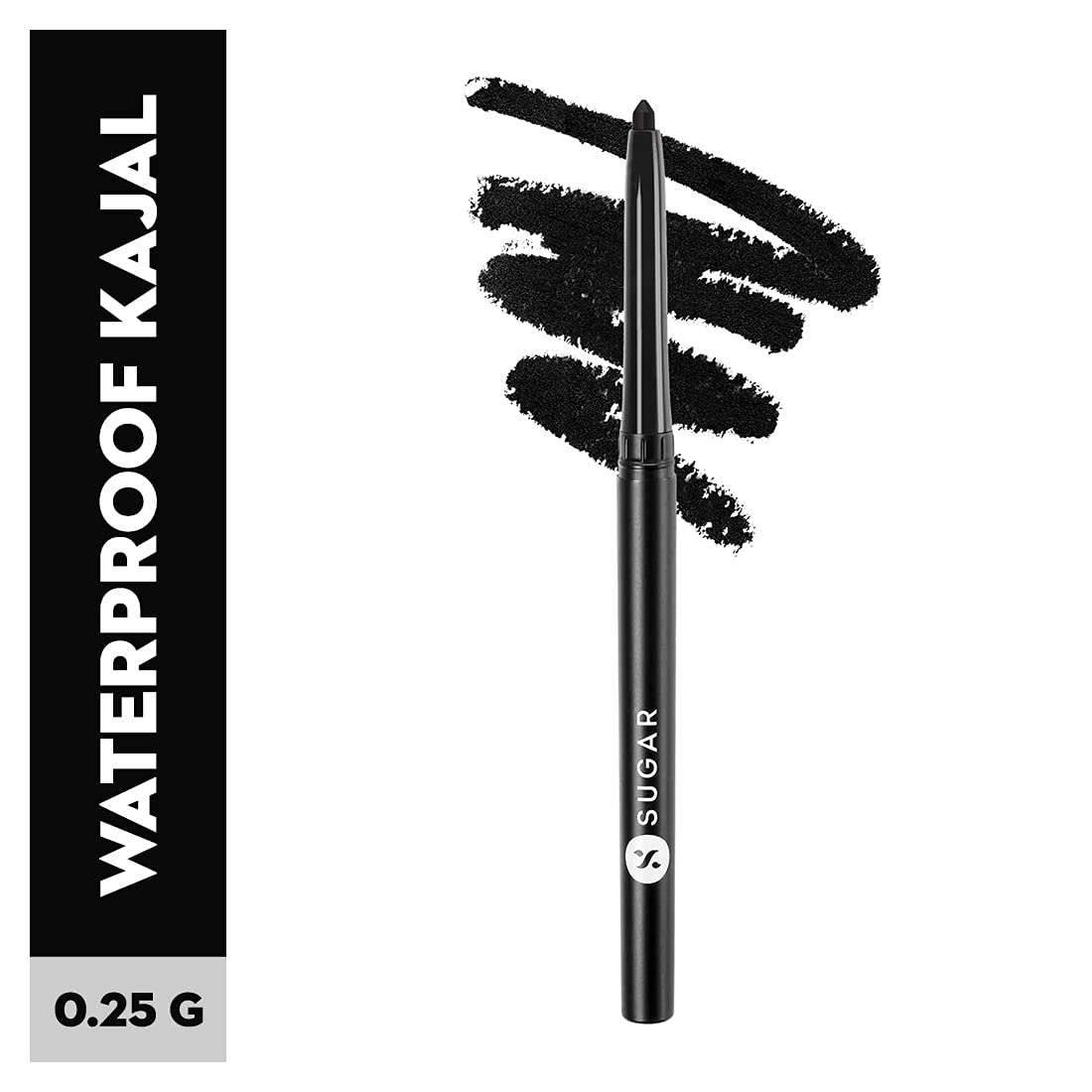 SUGAR Cosmetics Kohl Of Honour Intense Kajal - 01 Black Out |Smudge Proof, Water Proof Kajal, Long Lasting Eye Pencil, Lasts Up to 12 hours