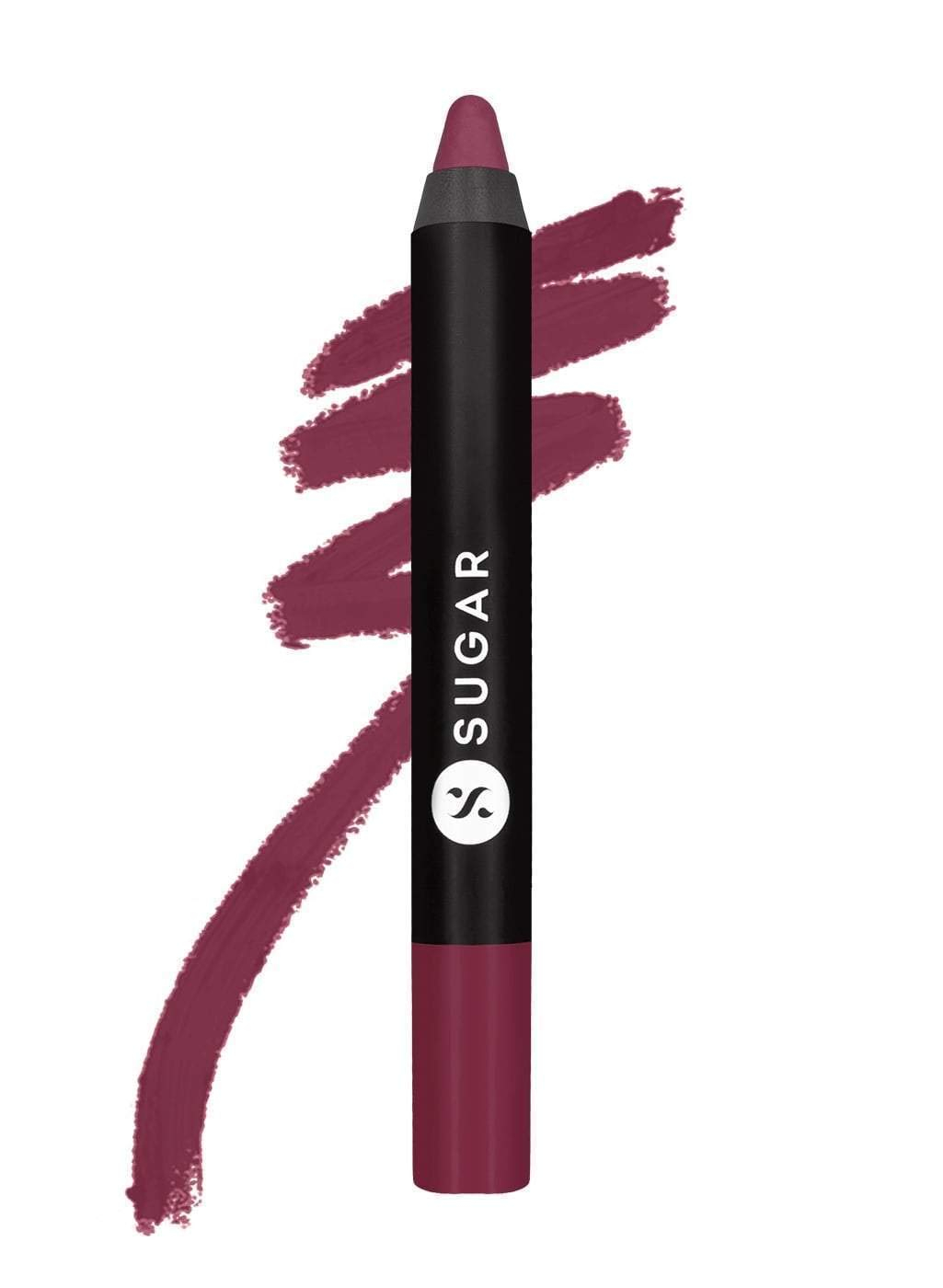 SUGAR Cosmetics - Matte As Hell - Crayon Lipstick -12 Baby Houseman (Deep Pink) - 3.5 gms - Bold and Silky Matte Finish Lipstick, Lightweight, Lasts Up to 12 hours