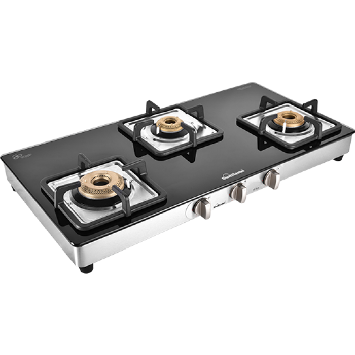 Sunflame Aura 3b SS AI Gas Stove - Lpg Gas Stove Series