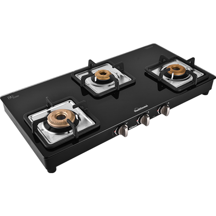 Sunflame Aura 3b Bk Ai Gas Stove - Lpg Gas Stove Series