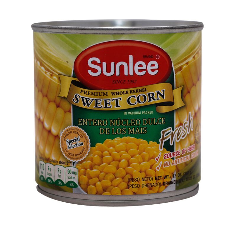 Sunlee Sweet Corn Whole Kernel Opener 340g