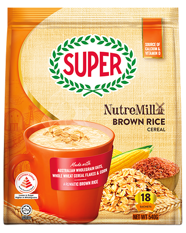 Super Nutremill Brown Rice Cereal 18's 540gm