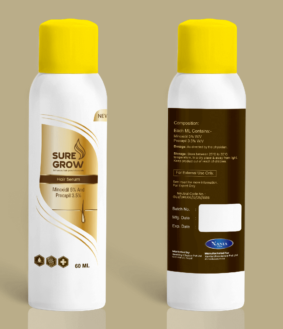 Sure Grow Procapil 3.5% & Minoxidil 5% 60ml
