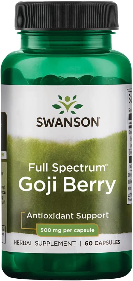 Swanson Goji Berry"Wolfberry" Livery Kidney Eye Support 500 Milligrams 60 Capsules