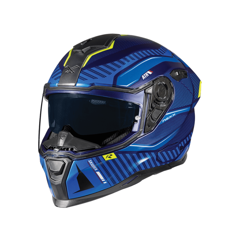 Nexx SX. 100R Skidder Blue/Neon Full Face Motorcycle Helmet