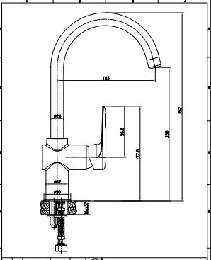 Parryware Verve Deck Mounted Sink Mixer T3950A1
