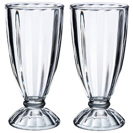 Laughing Buddha - Tall American Retro Style Smoothie Glasses 340ml (Set of 6)