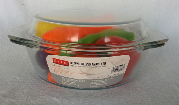 Laughing Buddha - Tampered Glass Bowl with Lid 1.4L