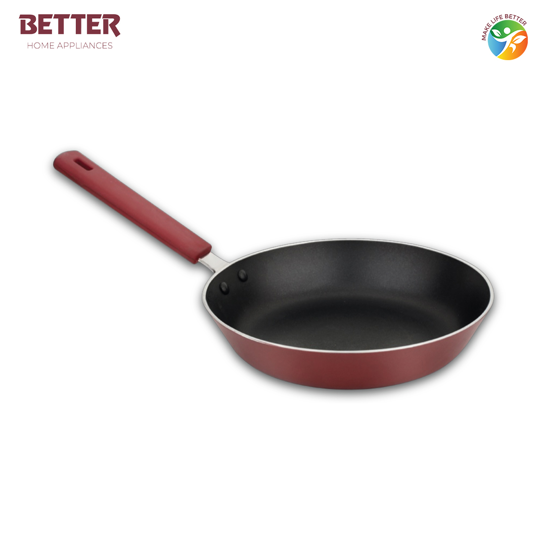 Better Taper Fry Pan Silica Series Non-Stick Coating, (20-24cm) (Induction and Gas Stove Compatible) with Silicon Handle)