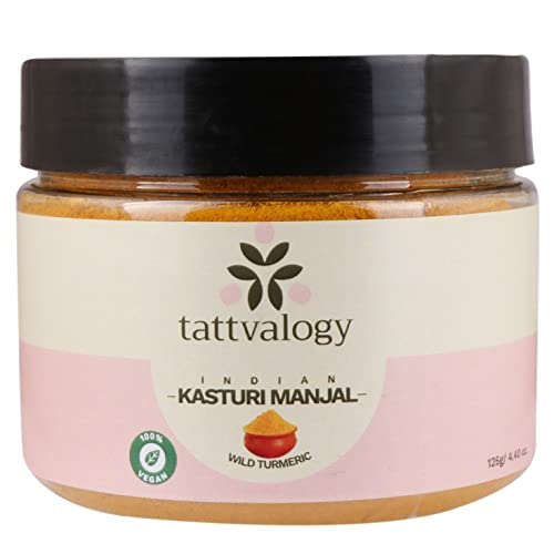 Tattvalogy Kasturi Manjal or Wild Turmeric, 125g- Glowing skin, anti-acne, bridal glow, remove unwanted facial hair