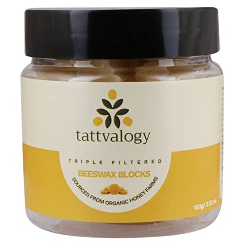 Tattvalogy Pure Natural Beeswax Blocks From Organic Honey Farms 100gm