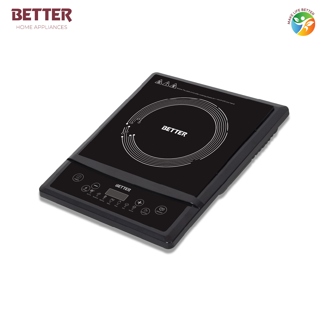 Better Taz Induction Cooktop 2000 Watt with Touch Control (Black) and Crystal Glass Plate
