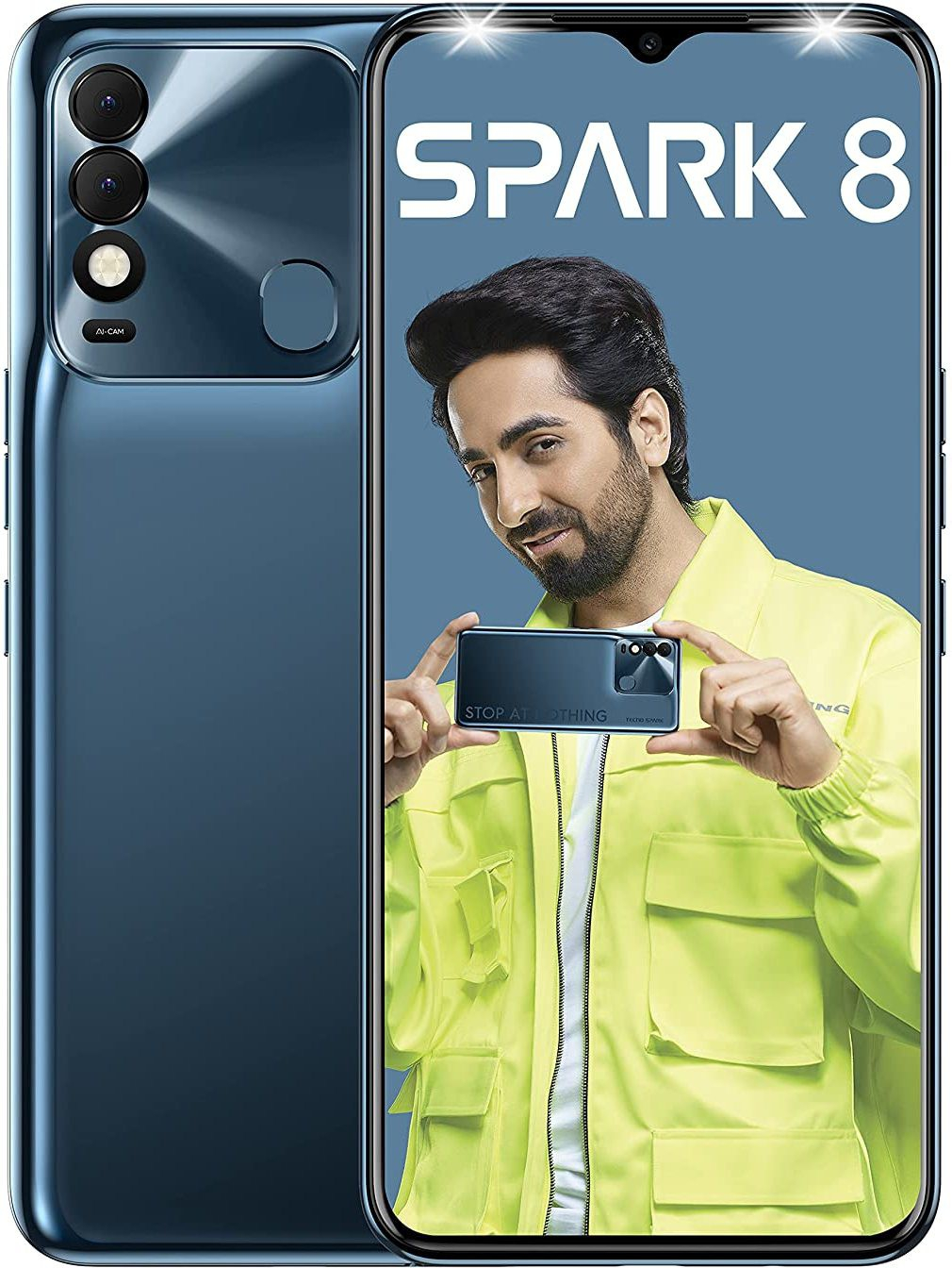 Tecno Spark 8 With Dual Rear Cameras, 5000mah Battery -Dark Blue