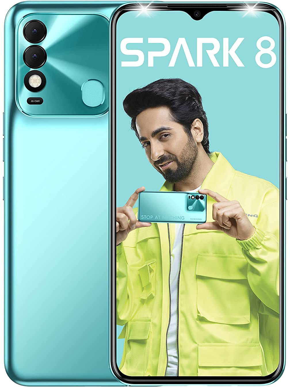 Tecno Spark 8 With Dual Rear Cameras, 5000mah Battery -Turquoise