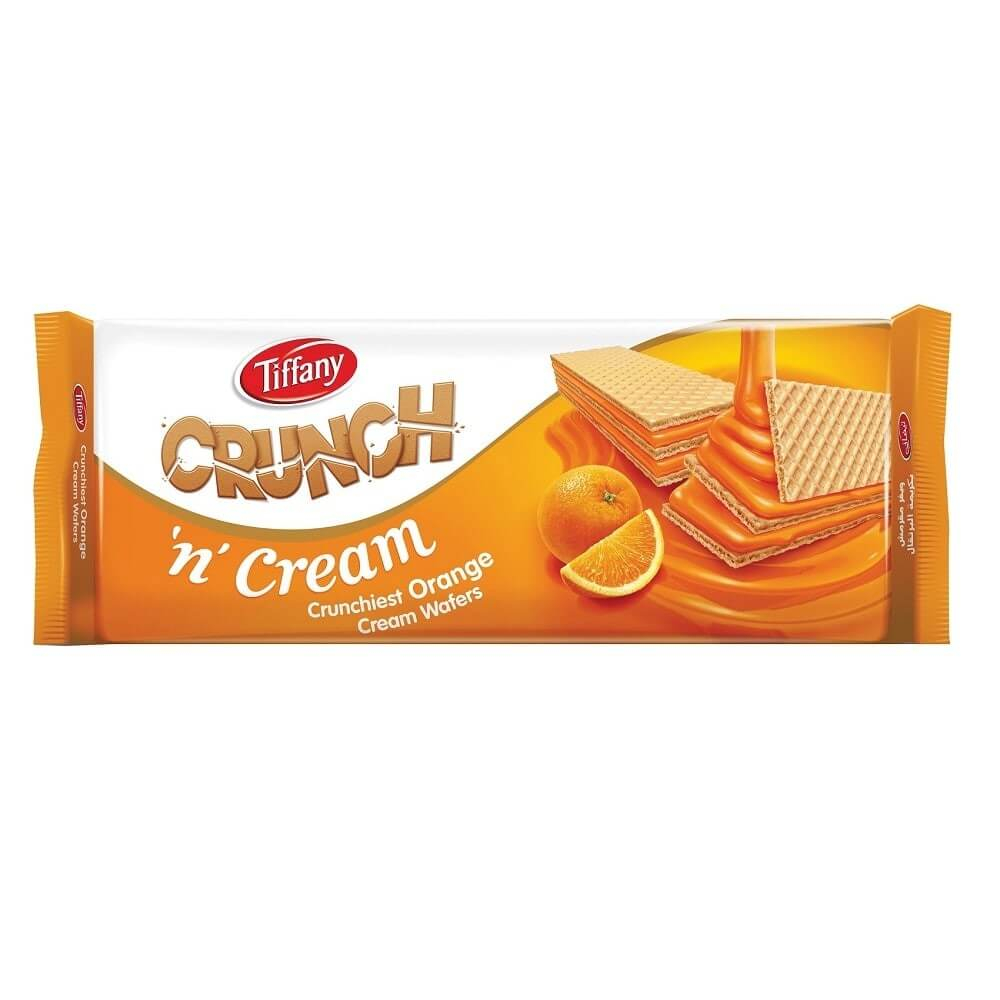 Tiffany Crunch N Cream Orange Wafer 153gm