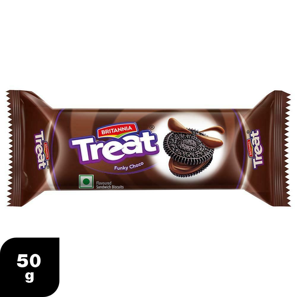 Britannia Treat Funky Choco Cream Biscuits, 50 g