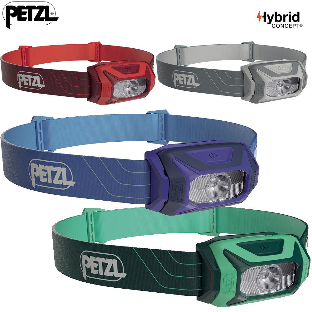 Petzl Tikkina Headlamp 300 Lumens Powerful Light With Red Lighting, For Hiking, Climbing, Running, And Camping